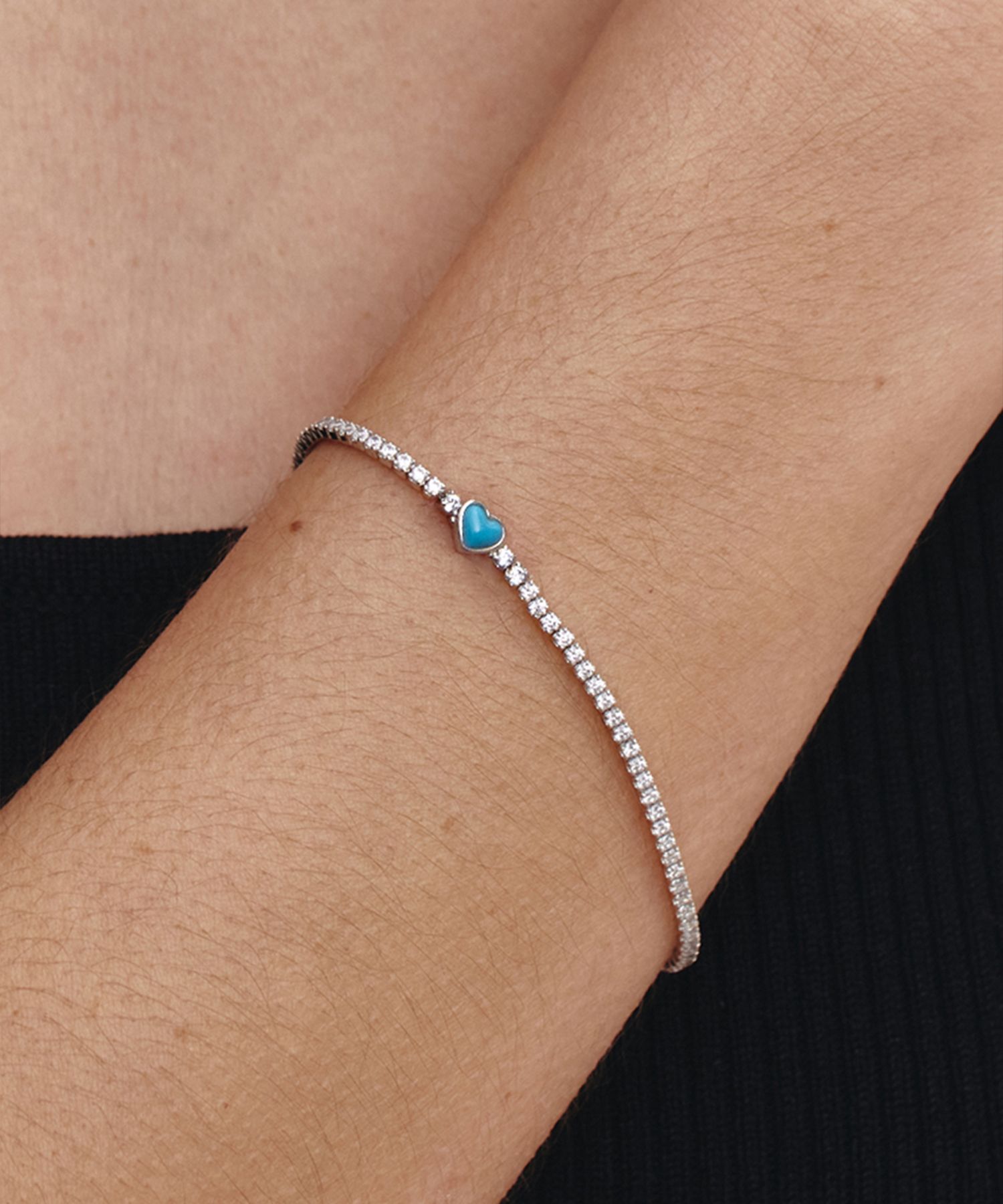 【HYERES LOR】24SS★ Essence Silver Tennis (W) 2.5 Bracelet MUSINSA | HYERES-LOR Essence Heart Silver (W) Tennis