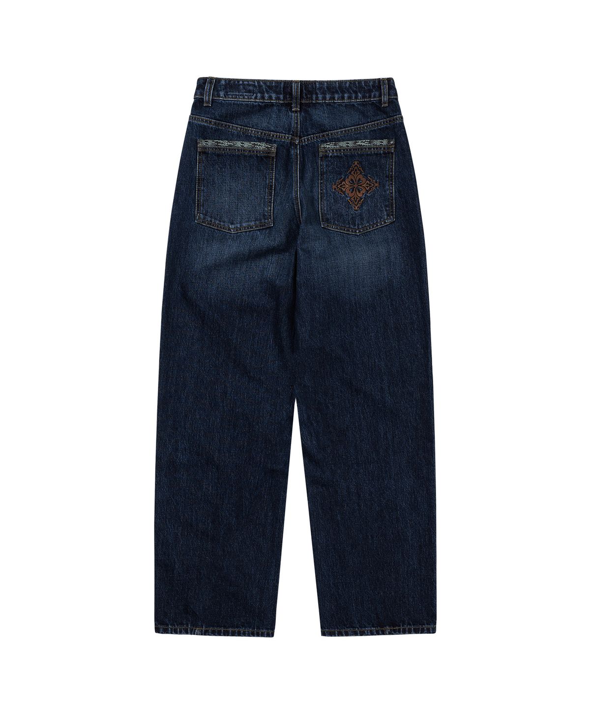 웰빙익스프레스(WELLBEING EXPRESS) Embroidered Patch Jeans  Blue
