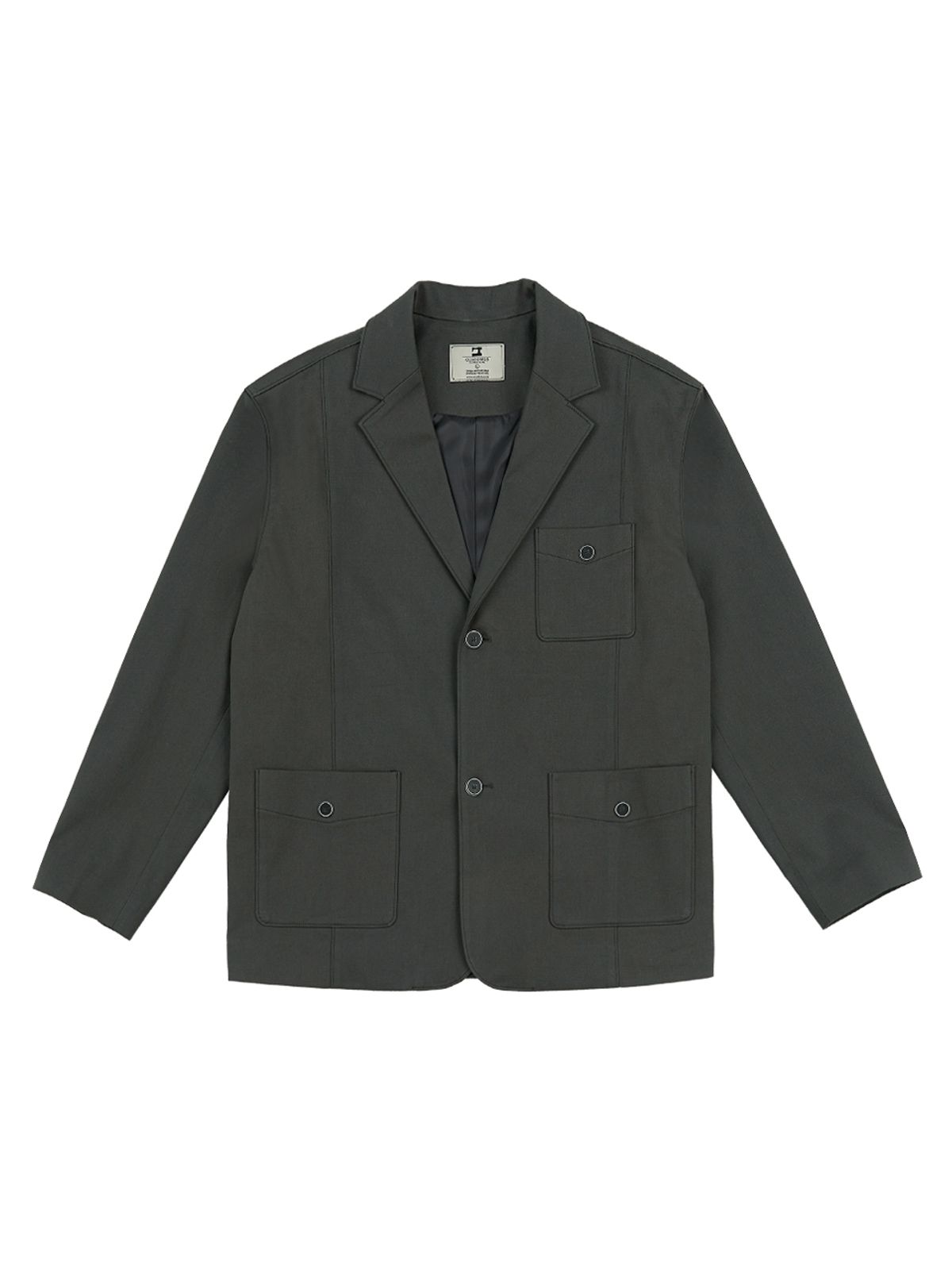 커스텀어스(CUSTOMUS) New casual 세미오버핏 투버튼 자켓 CXS24SWJK208 GRY