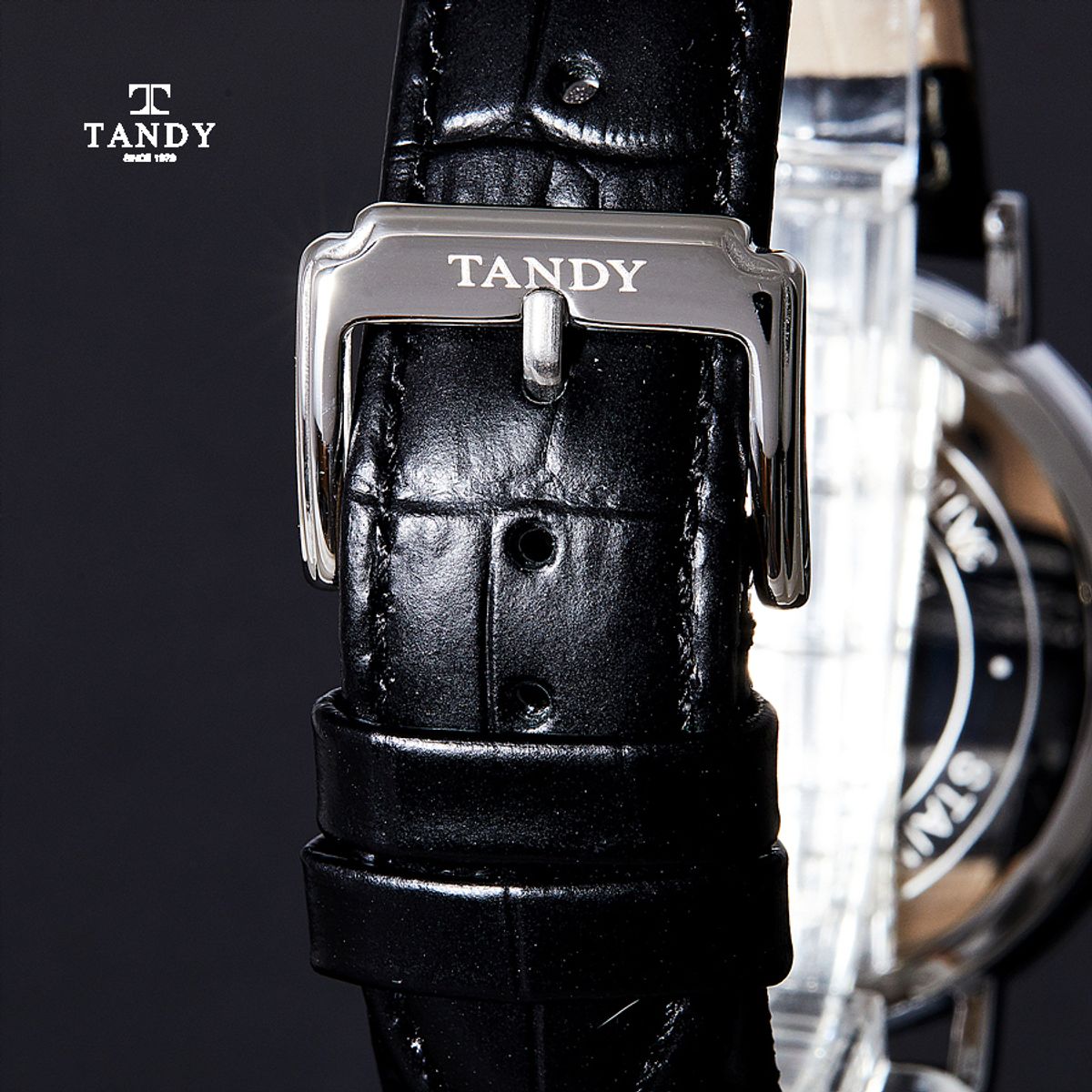 탠디(TANDY) 다이아몬드 남성가죽시계  DIA-1902M WH