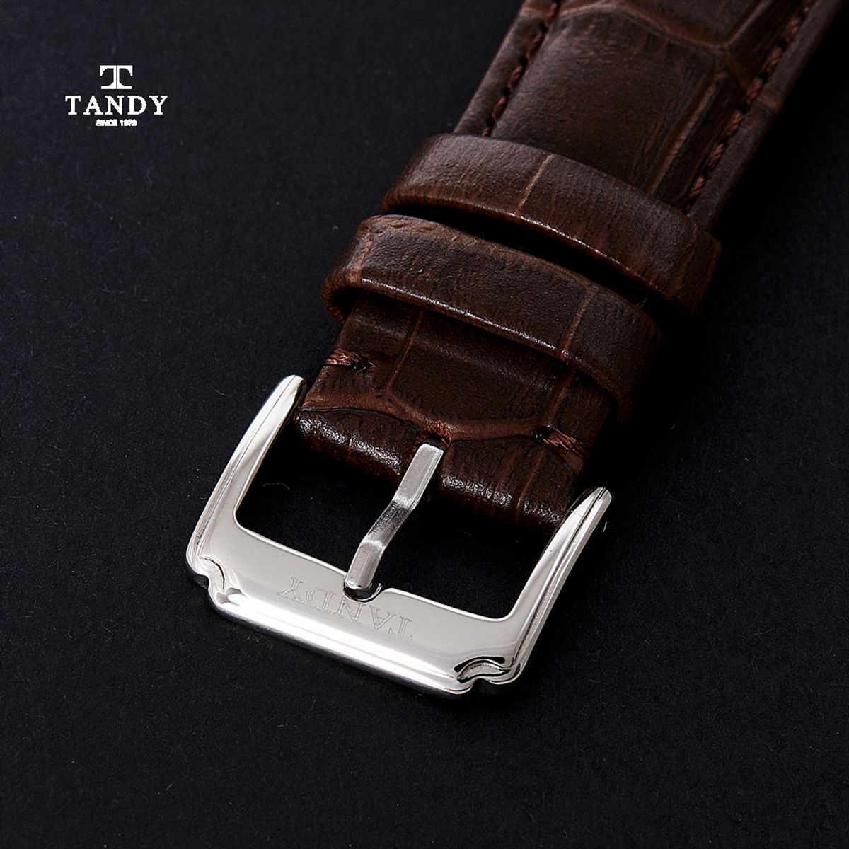 탠디(TANDY) 다이아몬드 남성가죽시계  DIA-1902M BR