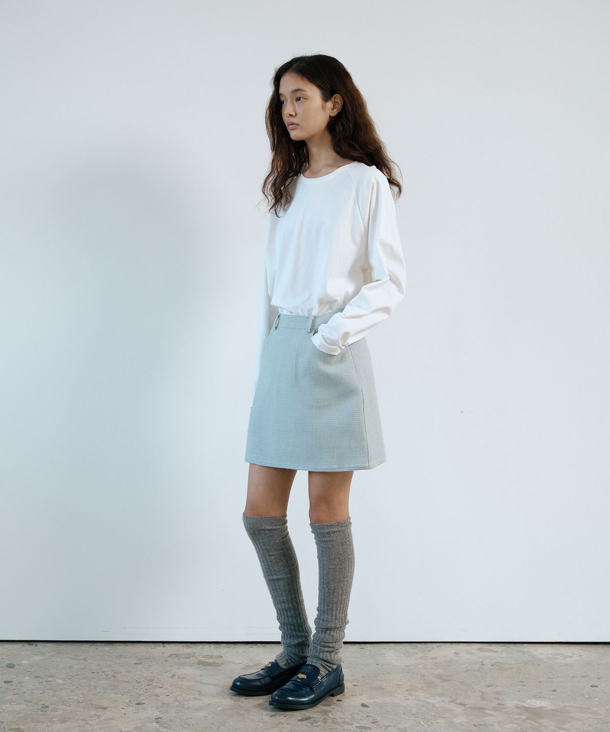 유라고(URAGO) Alice tweed mini skirt