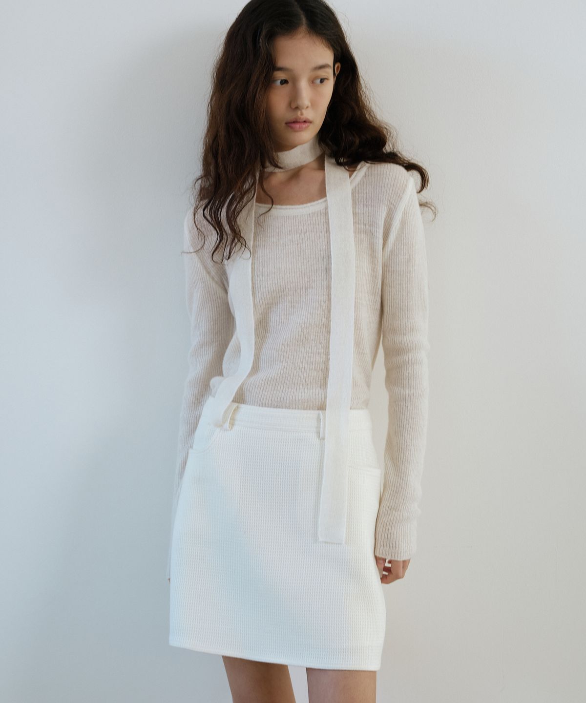 유라고(URAGO) Alice tweed mini skirt
