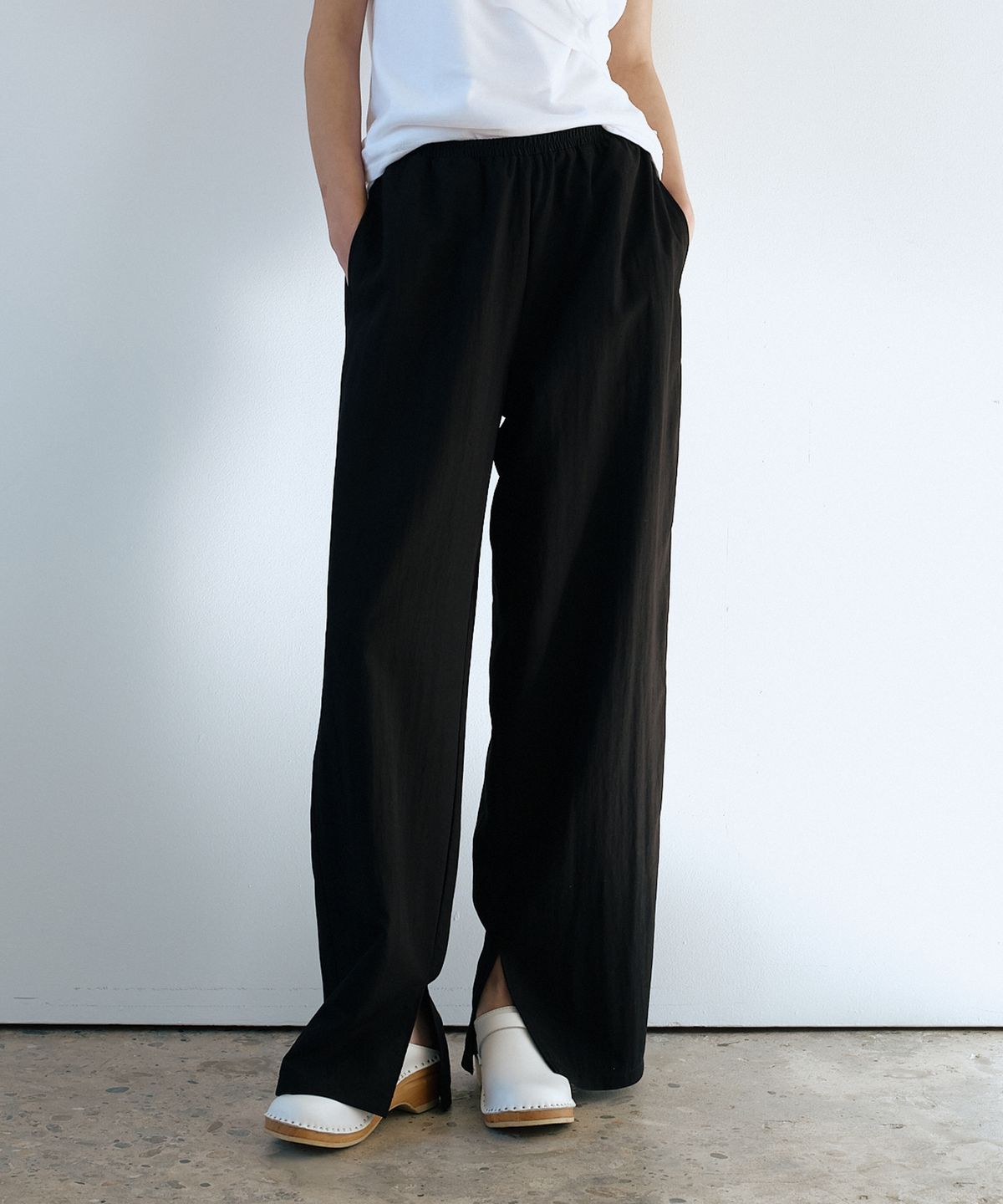 유라고(URAGO) Slit banding wide pants