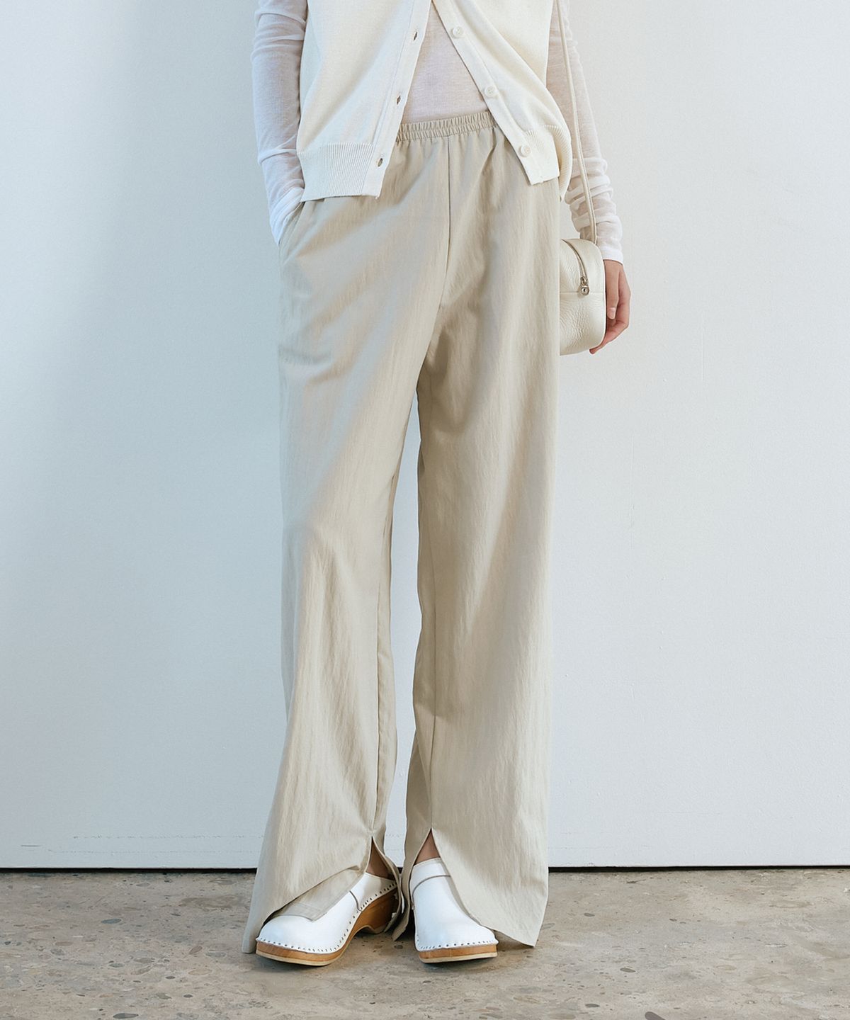 유라고(URAGO) Slit banding wide pants