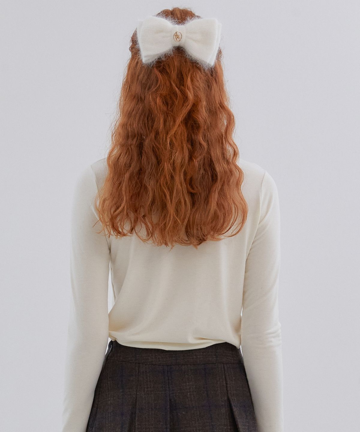 아노에틱(ANOETIC) ANC RIBBON ANGORA KNIT HAIRPIN_2COLOR