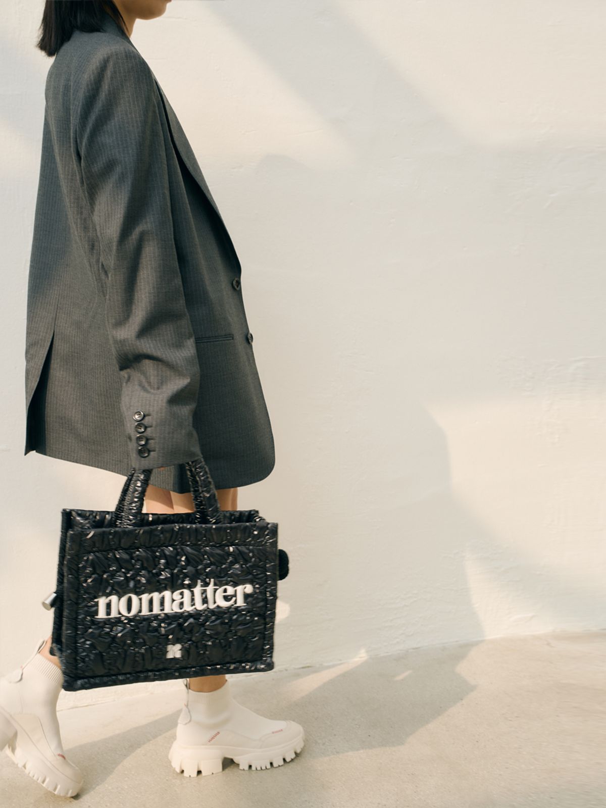 노메터(NOMATTER) 북토트 라지 - 글로시 블랙