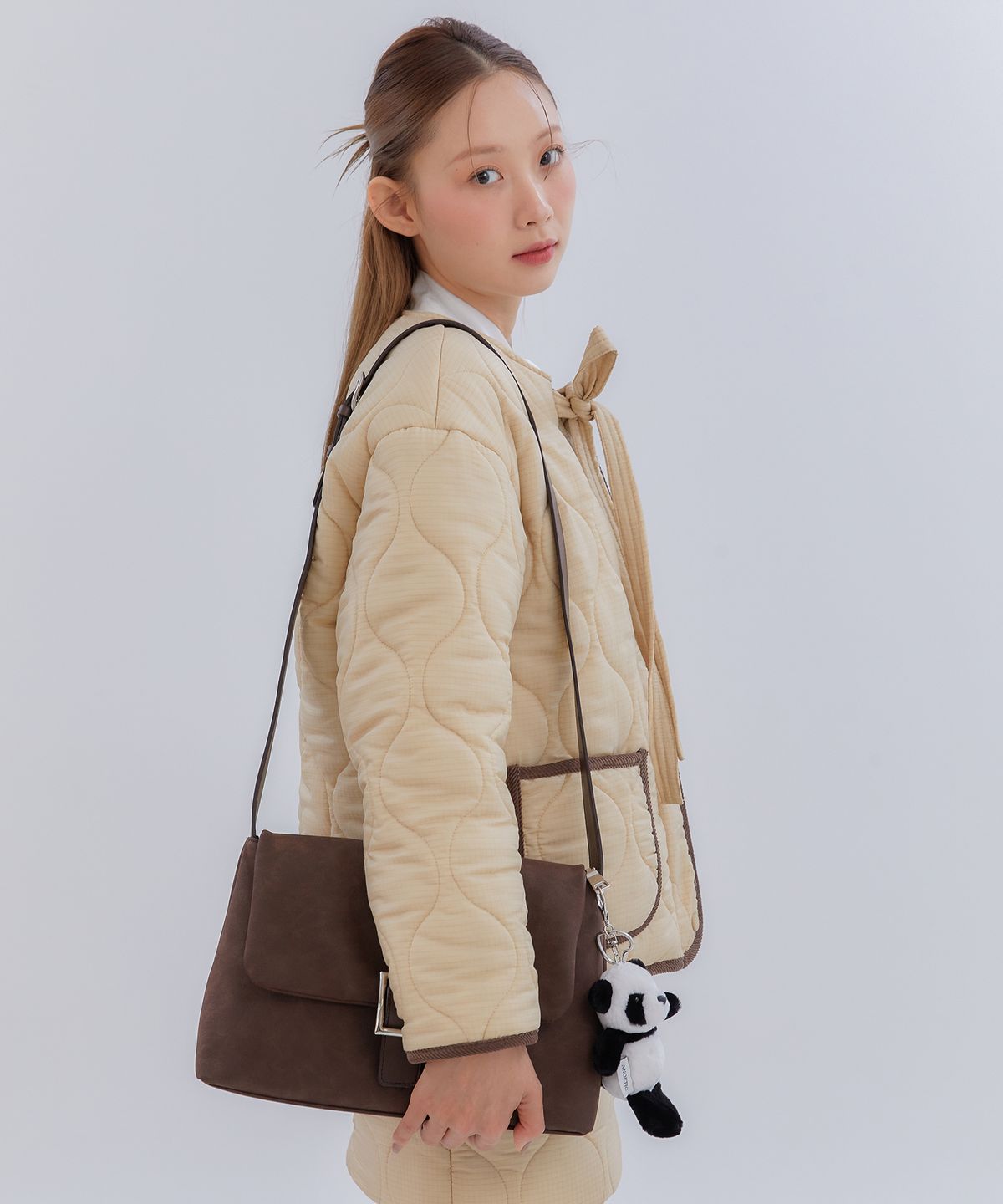 아노에틱(ANOETIC) ANC SUEDE CROSS BODY BAG_DARK BROWN