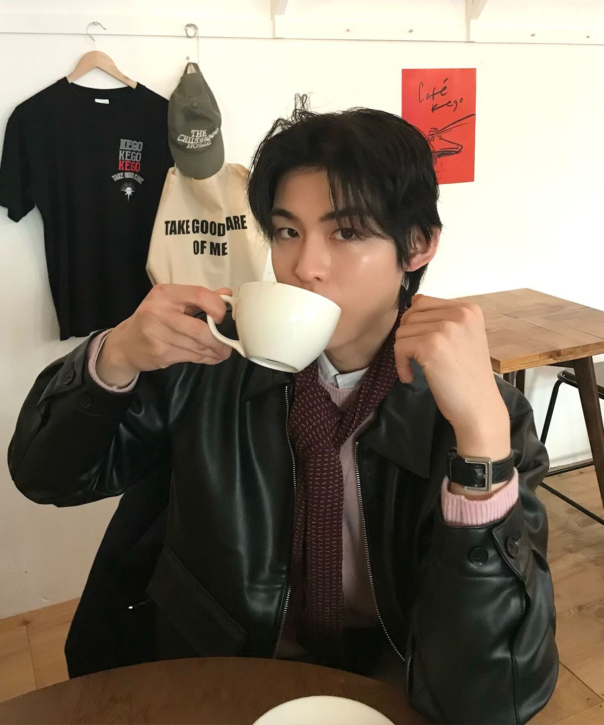 리메인세컨드(LEMAIN SECOND) 비건레더 오버핏 블루종 자켓 [블랙]