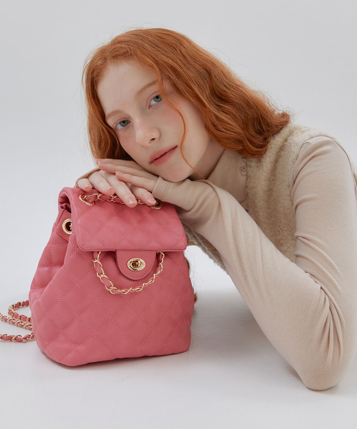 아노에틱(ANOETIC) ANC CLASSIC BACKPACK_QUILTING PINK