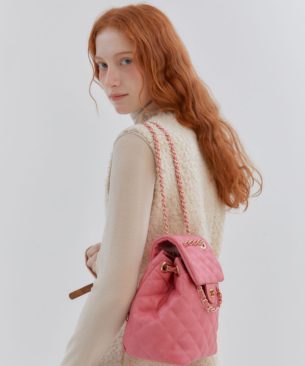 아노에틱(ANOETIC) ANC CLASSIC BACKPACK_QUILTING PINK