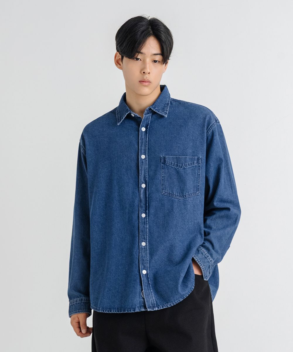 【SATIIIZ】Lejean Overfit Cotton Shirt MUSINSA | LEMAIN SECOND City Boy Overfit Washed Denim Shirt