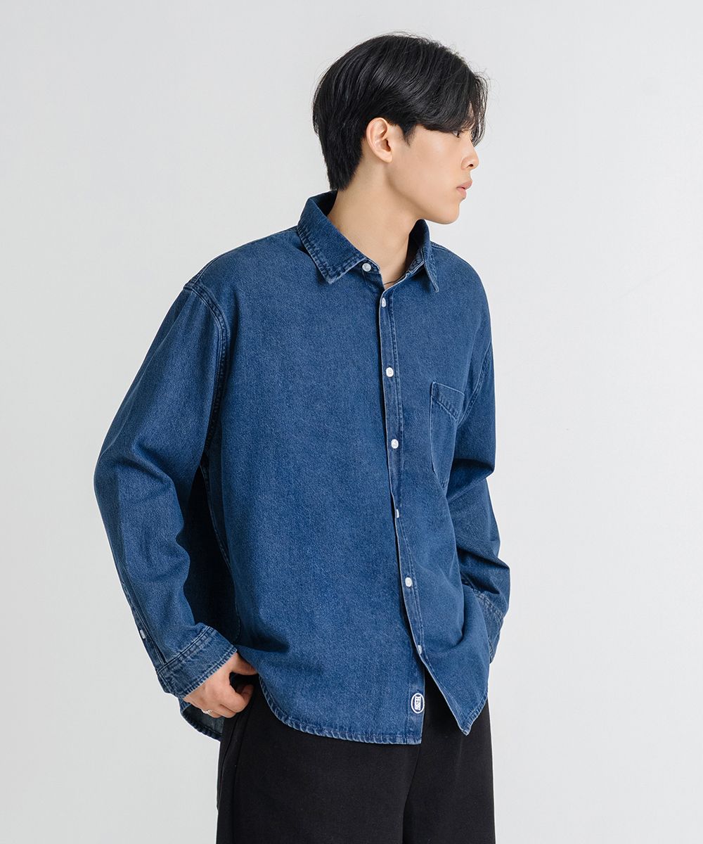 【PARTIMENTO】 2PK Washed Denim Shirts / 追跡付 PARTIMENTO