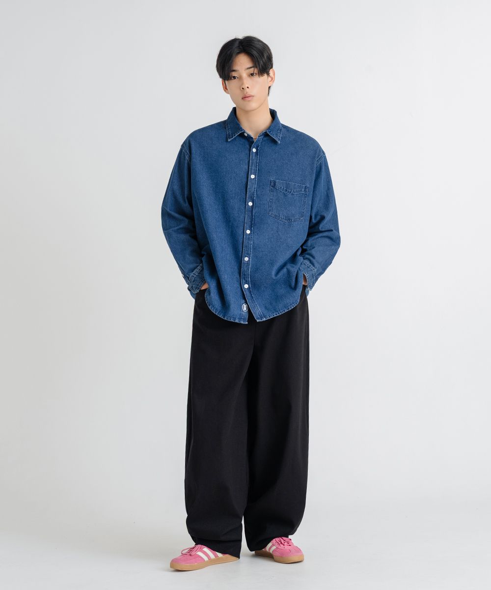 【KOOLOSET】Linen Denim Over Shirt MUSINSA | LEMAIN SECOND City Boy Overfit Washed Denim Shirt