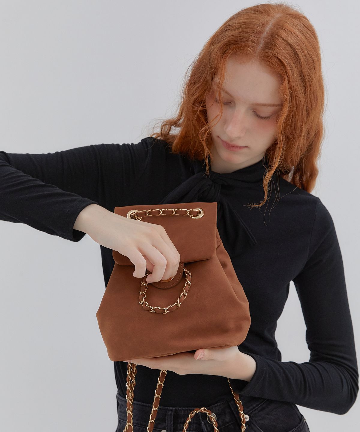 아노에틱(ANOETIC) ANC CLASSIC BACKPACK_SUEDE CARAMEL