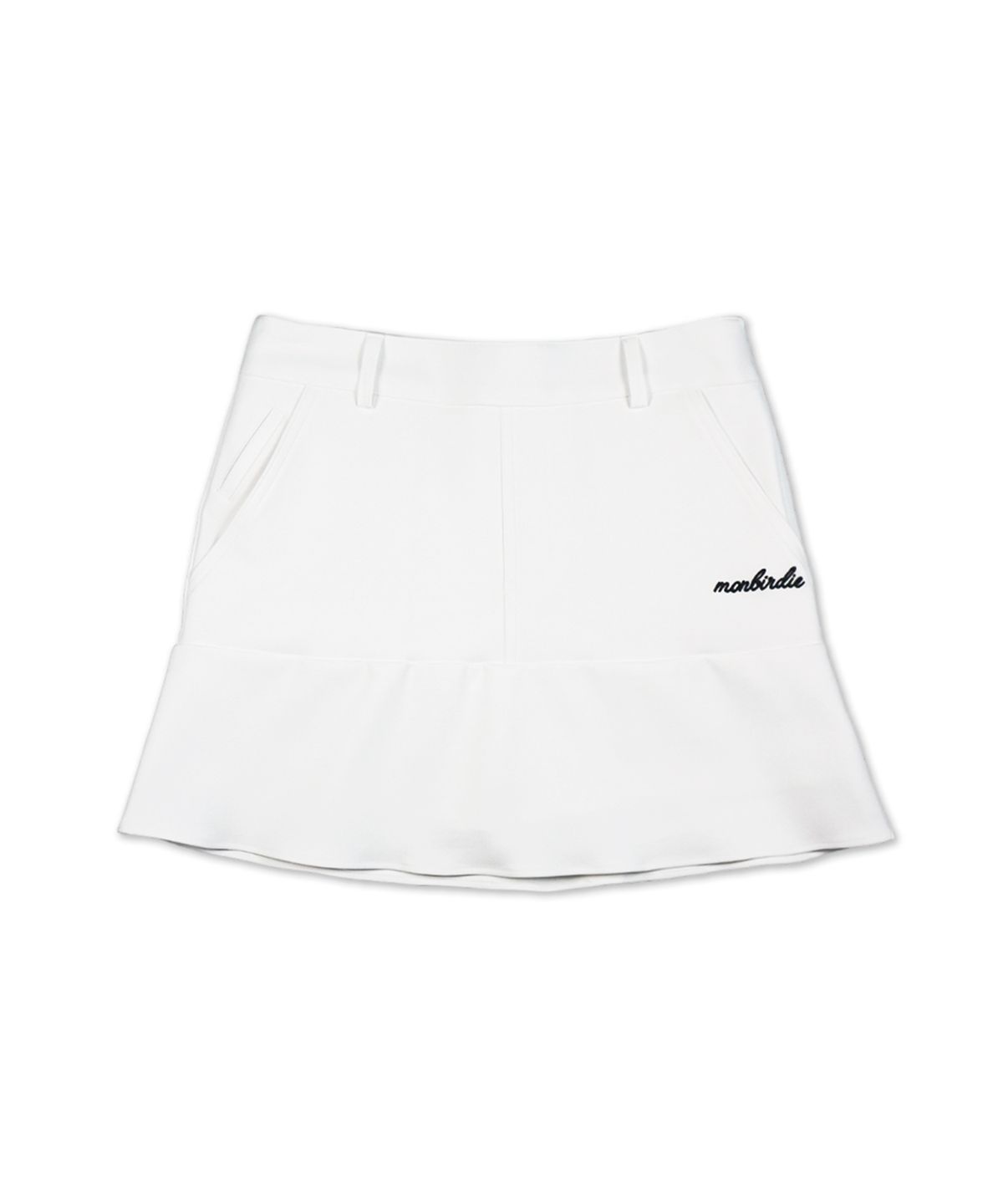몽버디 골프(MONBIRDIE GOLF) 하이 스트레치 미니 플레어 스커트 WHITE