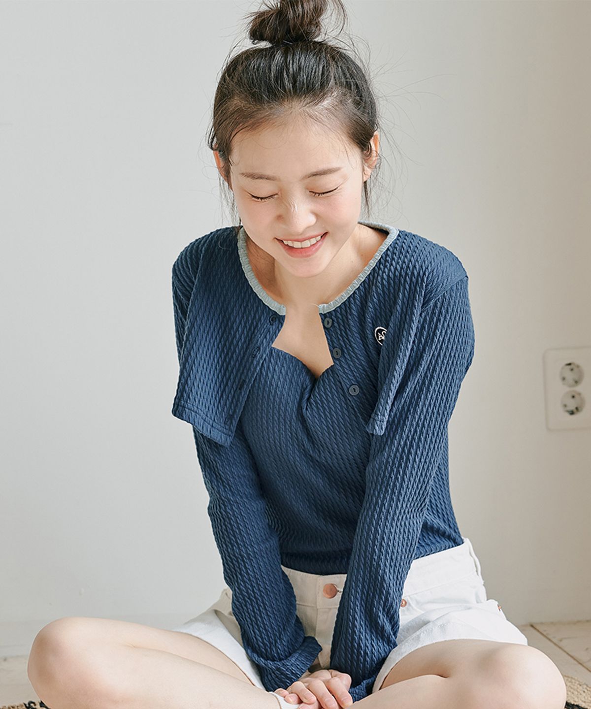 아노에틱(ANOETIC) ANC SWIM SUIT CARDIGAN SET_NAVY