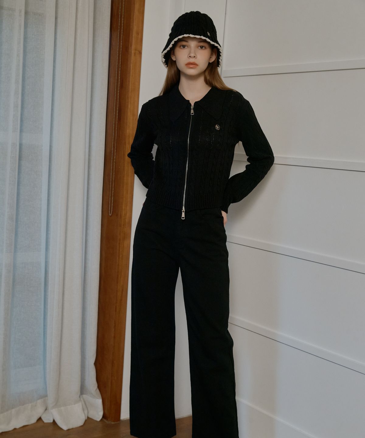 아노에틱(ANOETIC) ANC WOOL TWISTED BUCKET HAT_BLACK