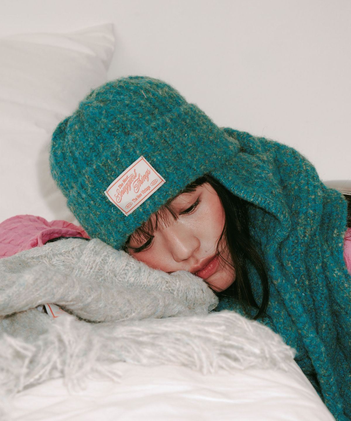스너기스트(SNUGGIEST) 니트 트루퍼 비니 [모시 블루]