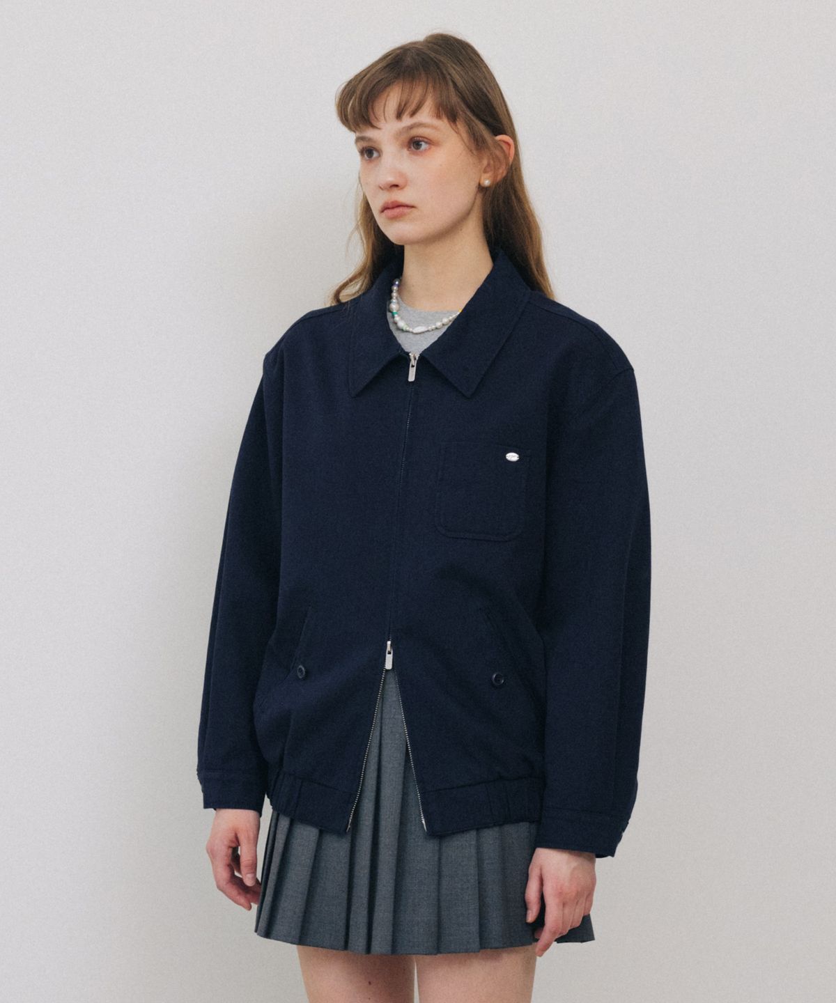 튜드먼트(TTUDEMENT) CLASSIC COTTON BLOUSON NAVY