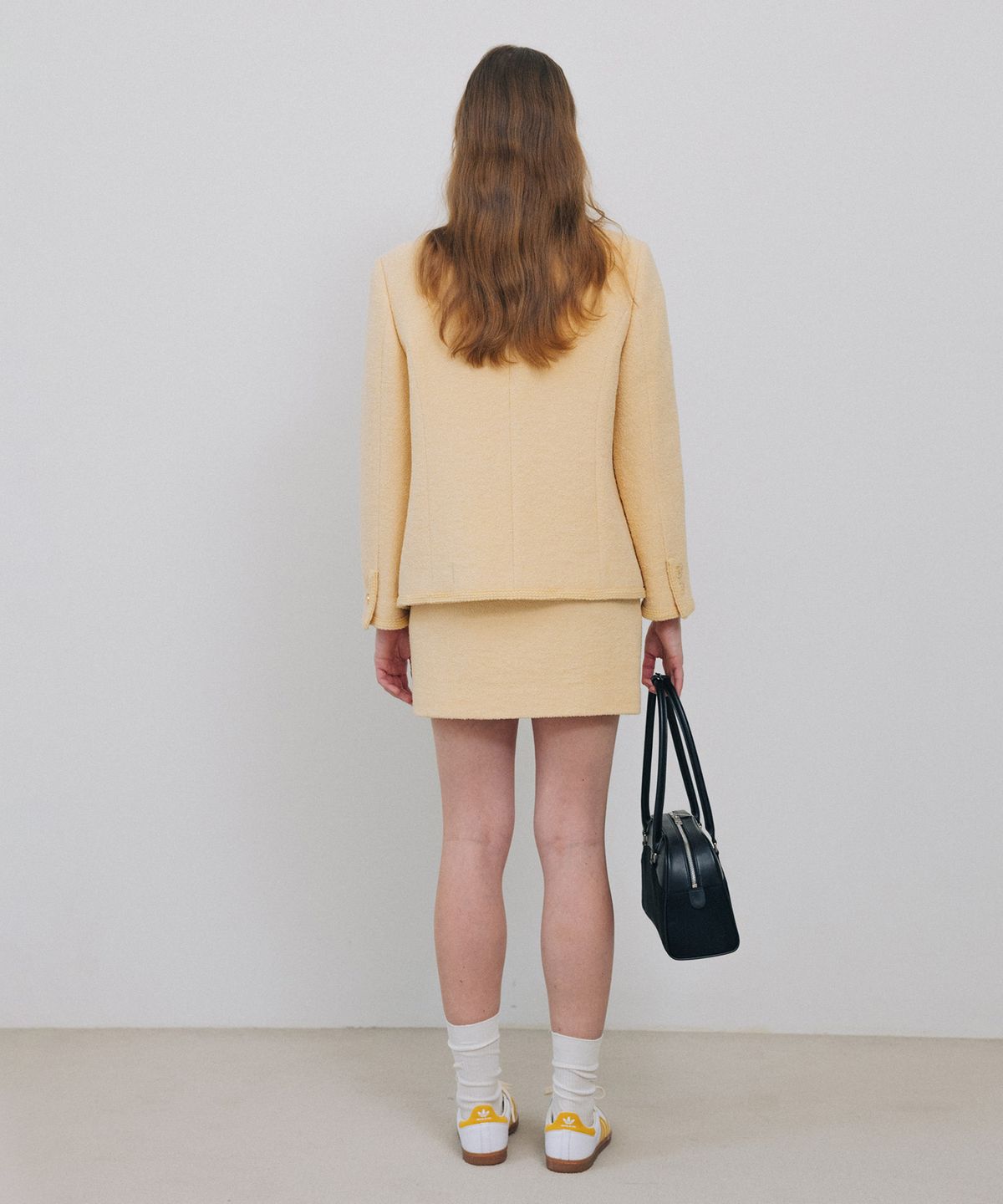 튜드먼트(TTUDEMENT) BOUCLE TWEED MINI SKIRT BUTTER