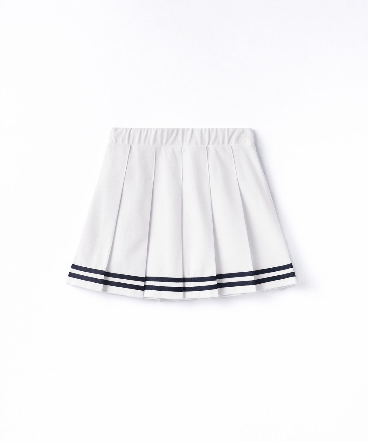 무신사 스탠다드 키즈(MUSINSA STANDARD KIDS) [쿨탠다드] 피케 밴딩 플리츠 스커트 [화이트]