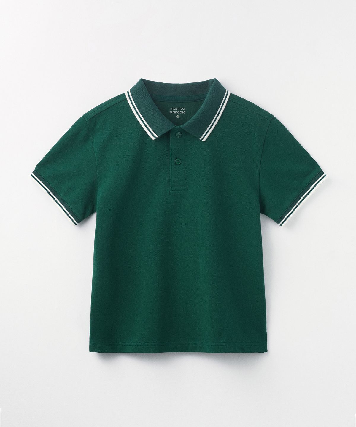 무신사 스탠다드 키즈(MUSINSA STANDARD KIDS) [쿨탠다드] 프레피 피케 폴로 셔츠 [그린]