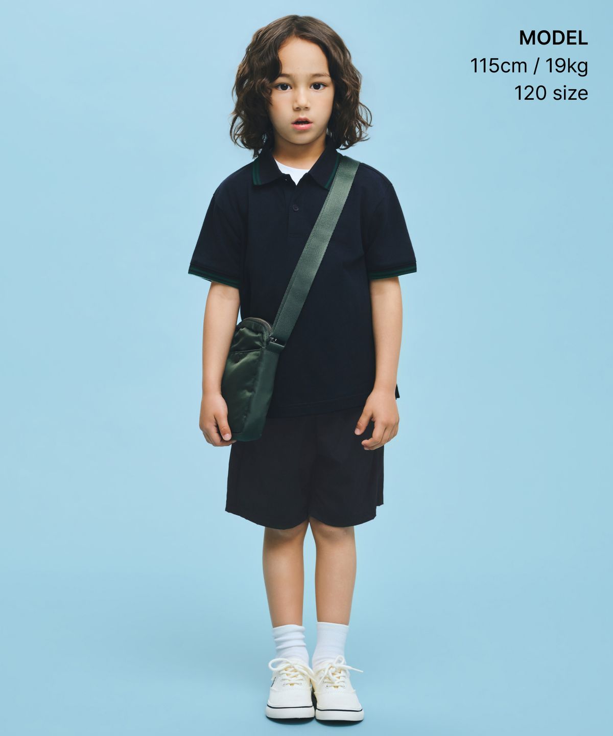 무신사 스탠다드 키즈(MUSINSA STANDARD KIDS) [쿨탠다드] 프레피 피케 폴로 셔츠 [네이비]