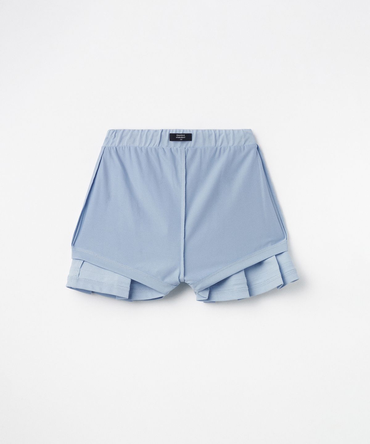 무신사 스탠다드 키즈(MUSINSA STANDARD KIDS) [쿨탠다드] 피케 밴딩 플리츠 스커트 [파스텔 블루]