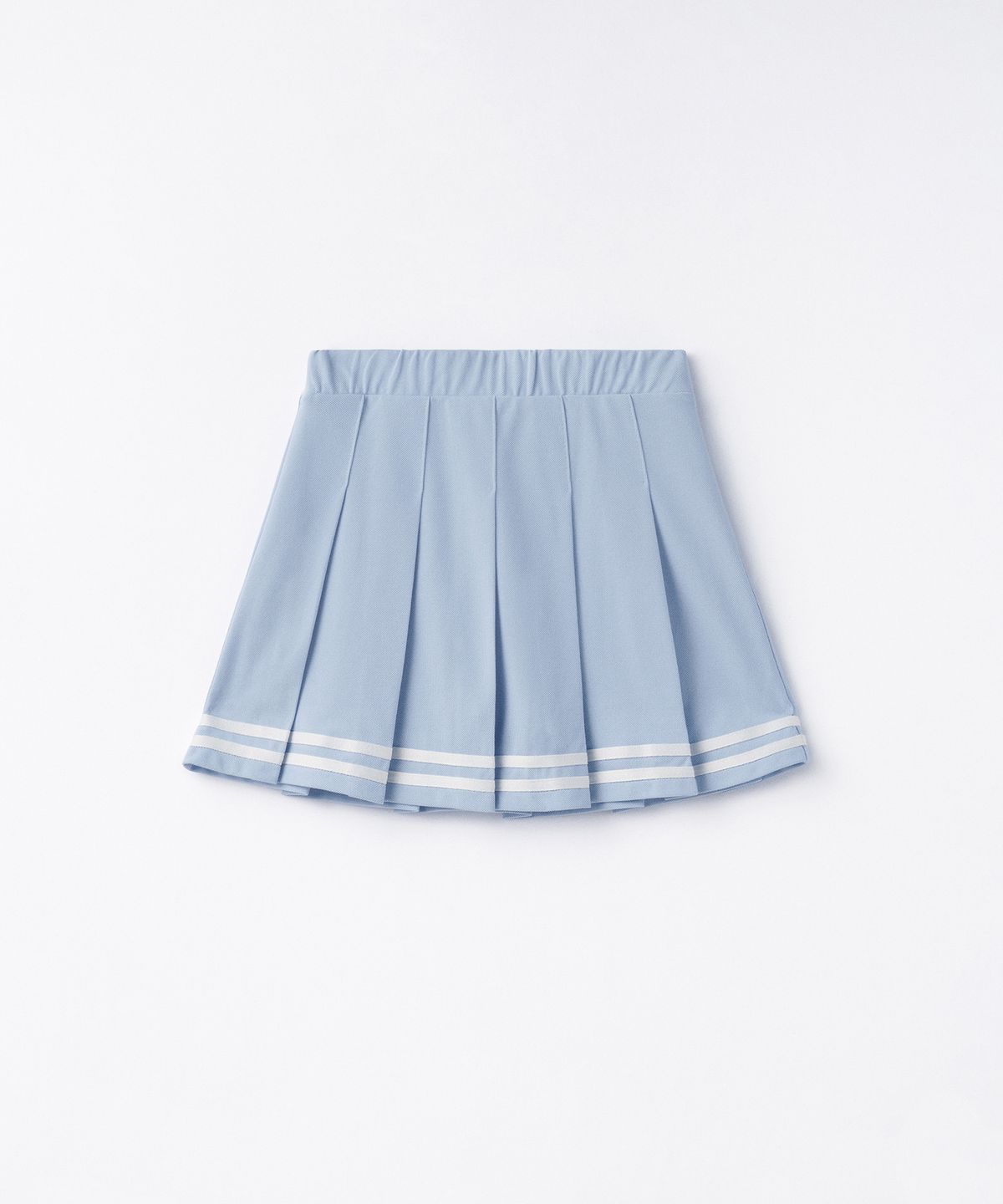 무신사 스탠다드 키즈(MUSINSA STANDARD KIDS) [쿨탠다드] 피케 밴딩 플리츠 스커트 [파스텔 블루]