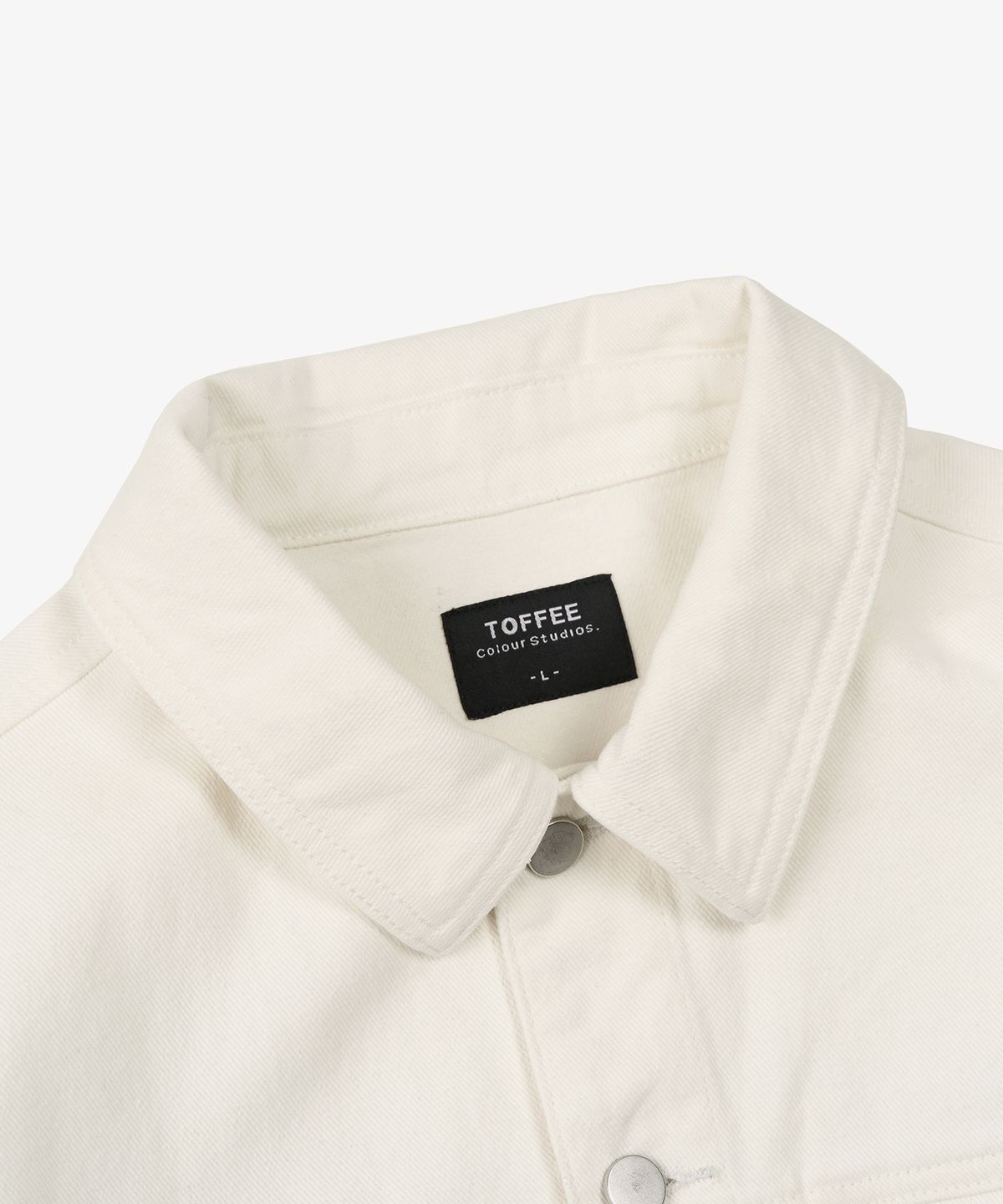 토피(TOFFEE) 워시드 데님 트러커 자켓 (CREAM)