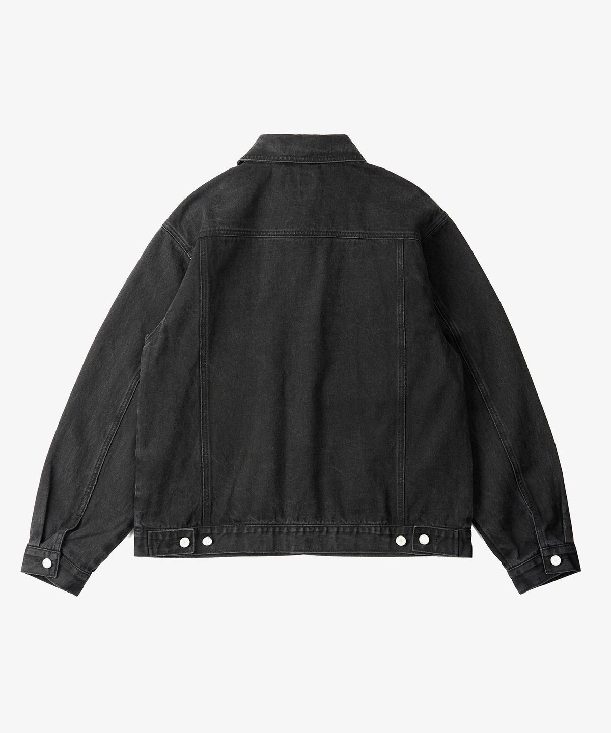 토피(TOFFEE) 워시드 데님 트러커 자켓 (WASHED BLACK)