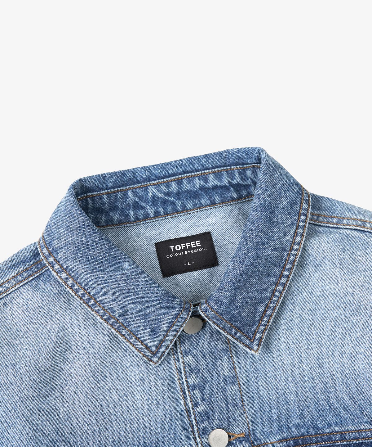 토피(TOFFEE) 워시드 데님 트러커 자켓 (LIGHT BLUE)