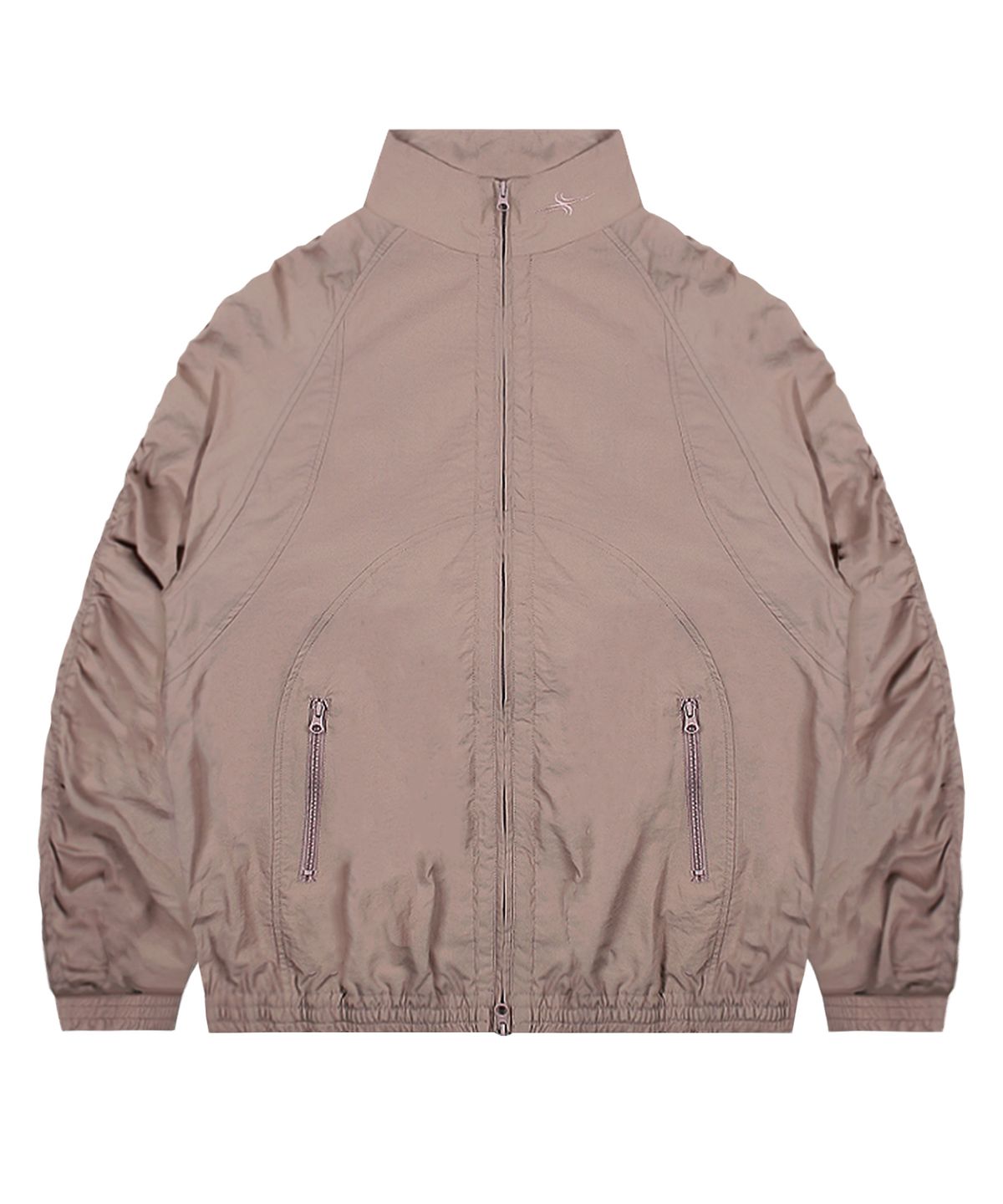 엑스톤즈(XTONZ) XJ112 셔링 나일론 트랙 자켓 (VINTAGE PINK)