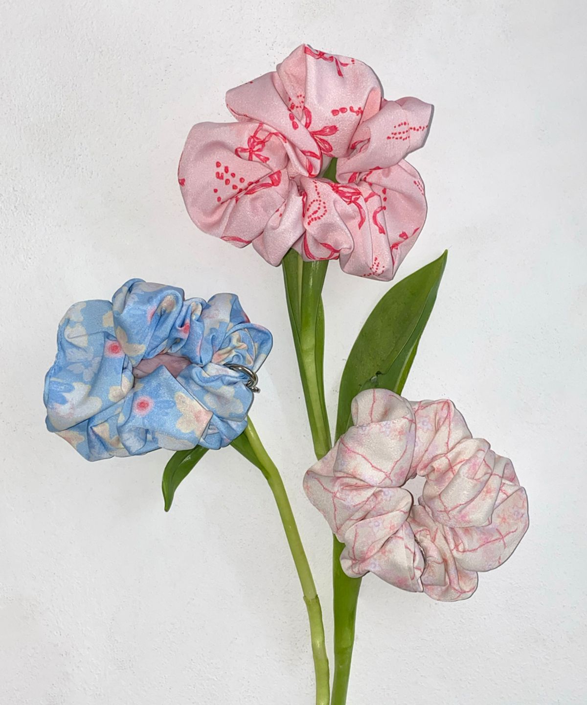시눈(SINOON) PATTERN SCRUNCH (PINK)