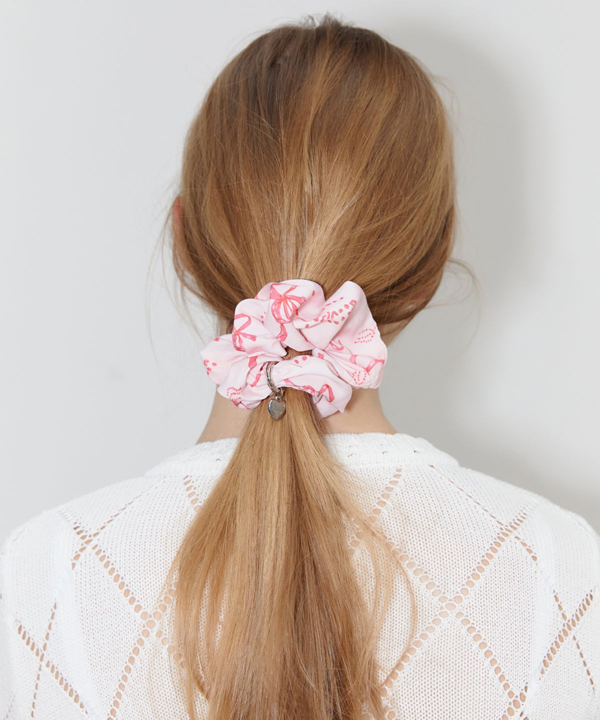 시눈(SINOON) PATTERN SCRUNCH (PINK)