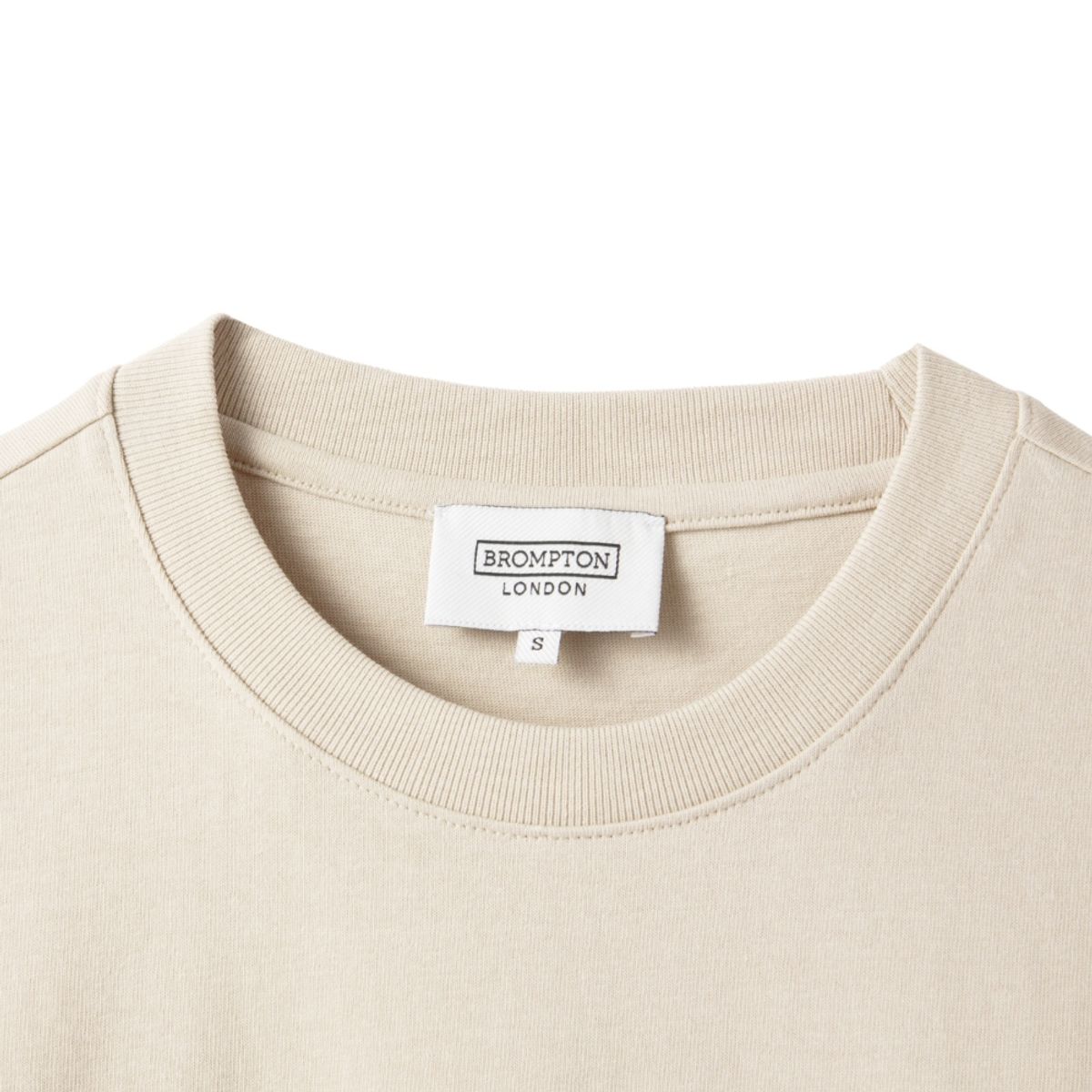 브롬톤 런던(BROMPTON LONDON) LETTERING GRAPHIC T-SHIRT - L/BEIGE (P242UTS415)