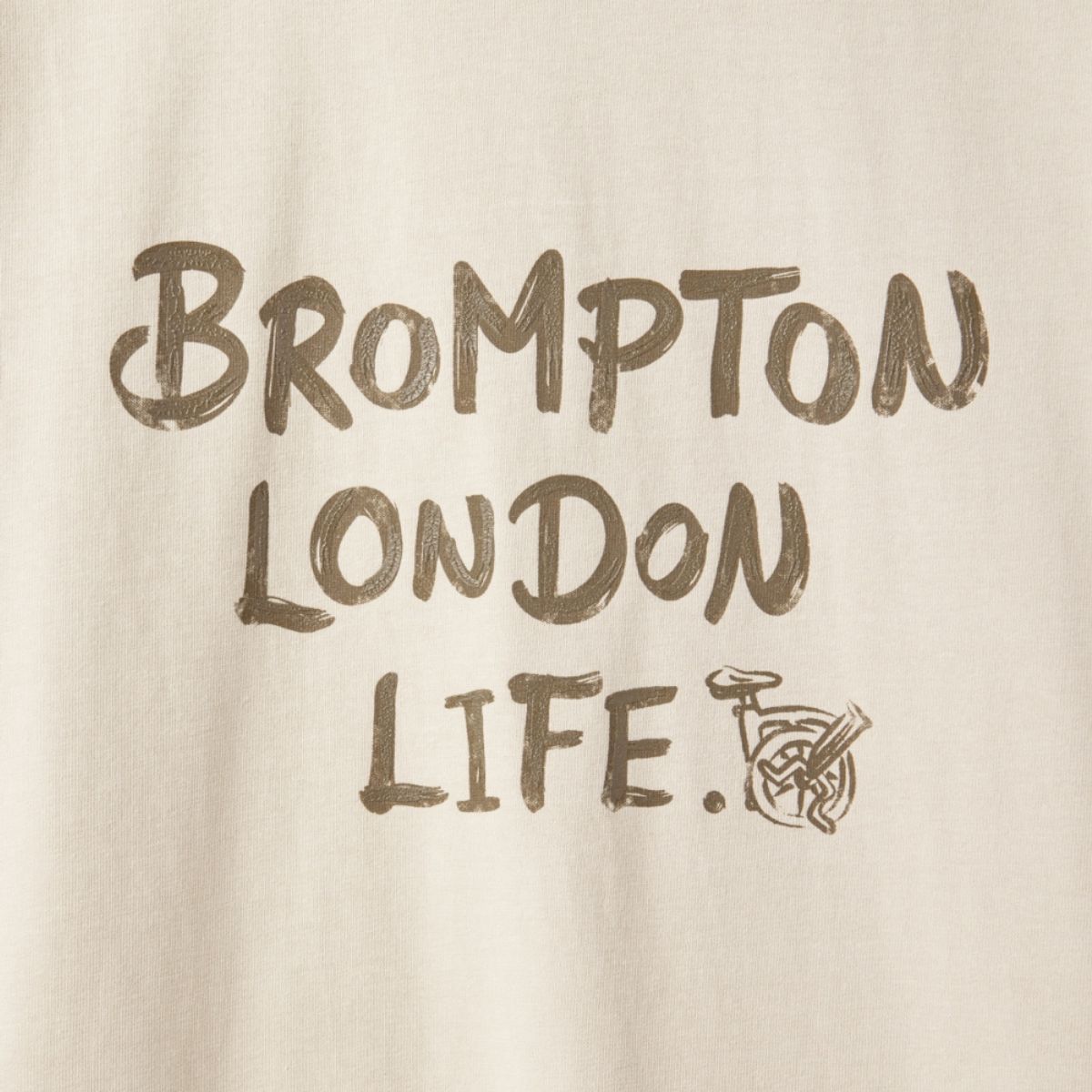 브롬톤 런던(BROMPTON LONDON) LETTERING GRAPHIC T-SHIRT - L/BEIGE (P242UTS415)