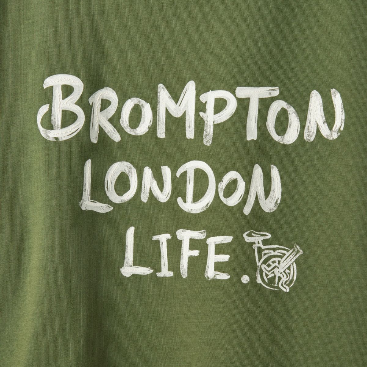 브롬톤 런던(BROMPTON LONDON) LETTERING GRAPHIC T-SHIRT - OLIVE (P242UTS415)