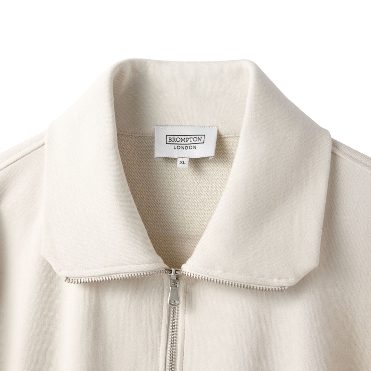 브롬톤 런던(BROMPTON LONDON) ORGANIC COTTON HALF ZIP SWEATSHIRT - IVORY (P241MSW536)