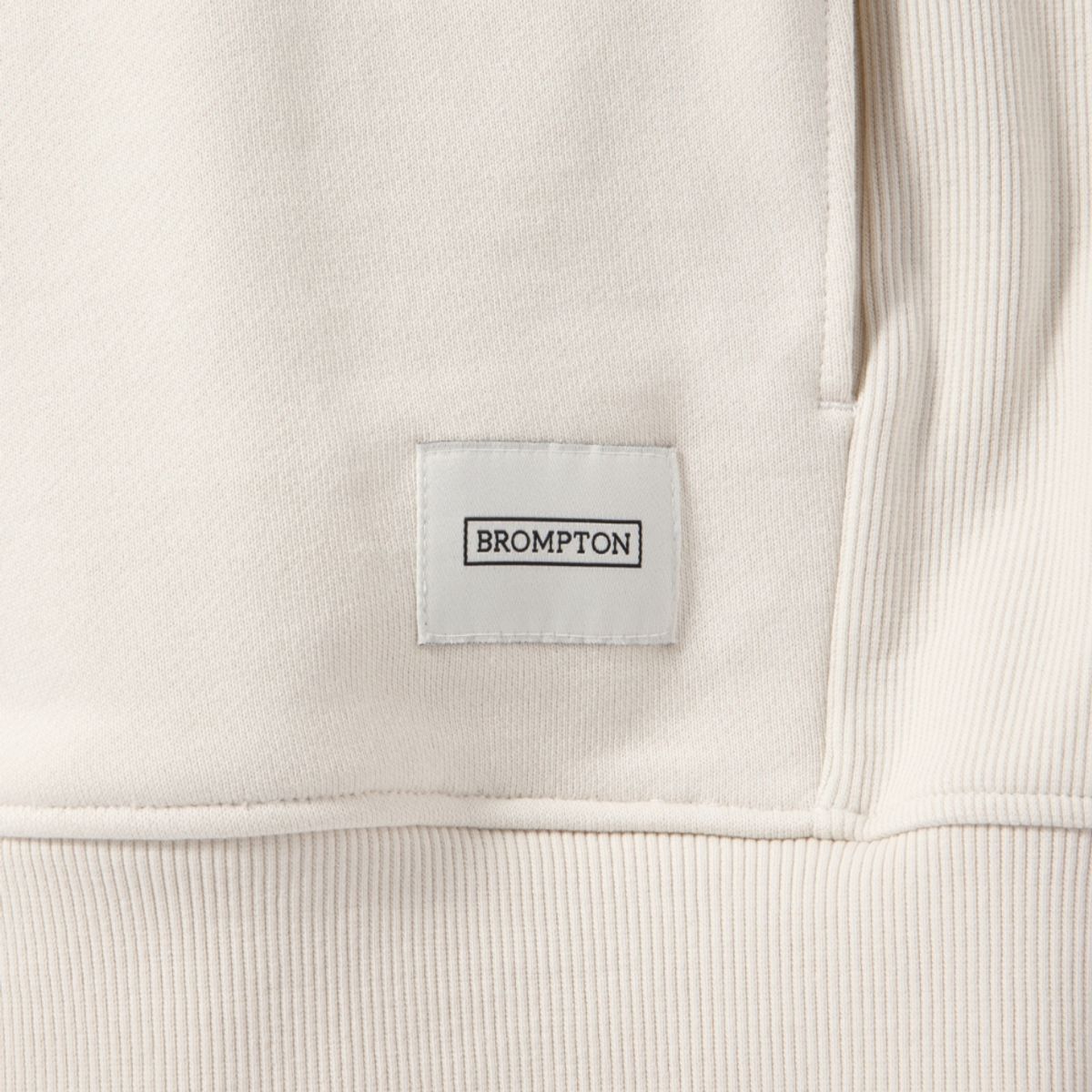브롬톤 런던(BROMPTON LONDON) ORGANIC COTTON HALF ZIP SWEATSHIRT - IVORY (P241MSW536)