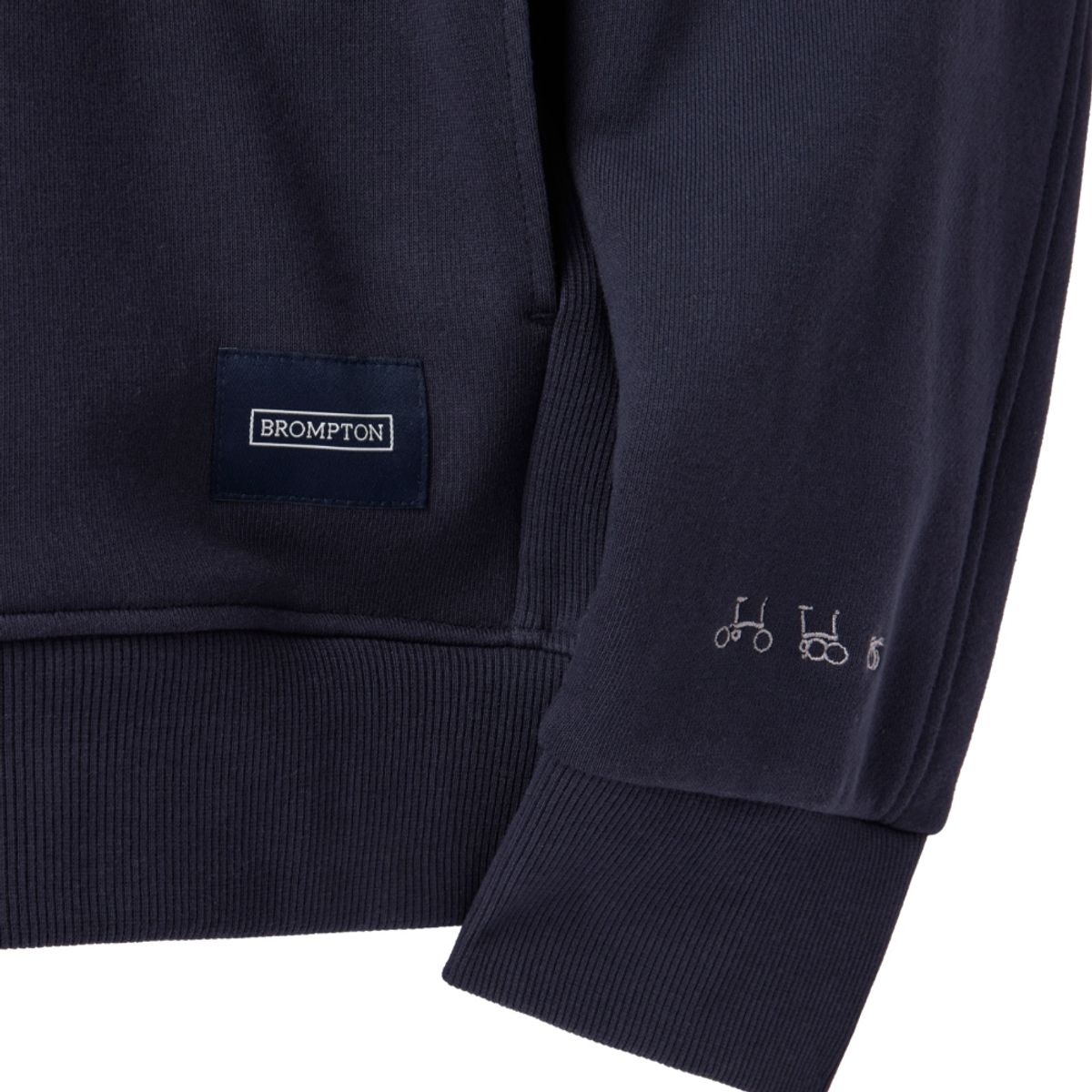 브롬톤 런던(BROMPTON LONDON) ORGANIC COTTON HALF ZIP SWEATSHIRT - NAVY (P241MSW536)