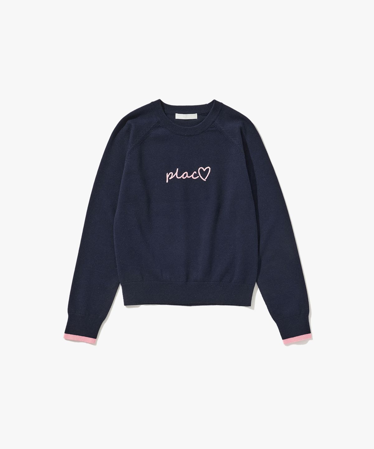 플랙 우먼(PLAC WOMEN) 래글런 플랙 풀오버 니트 네이비