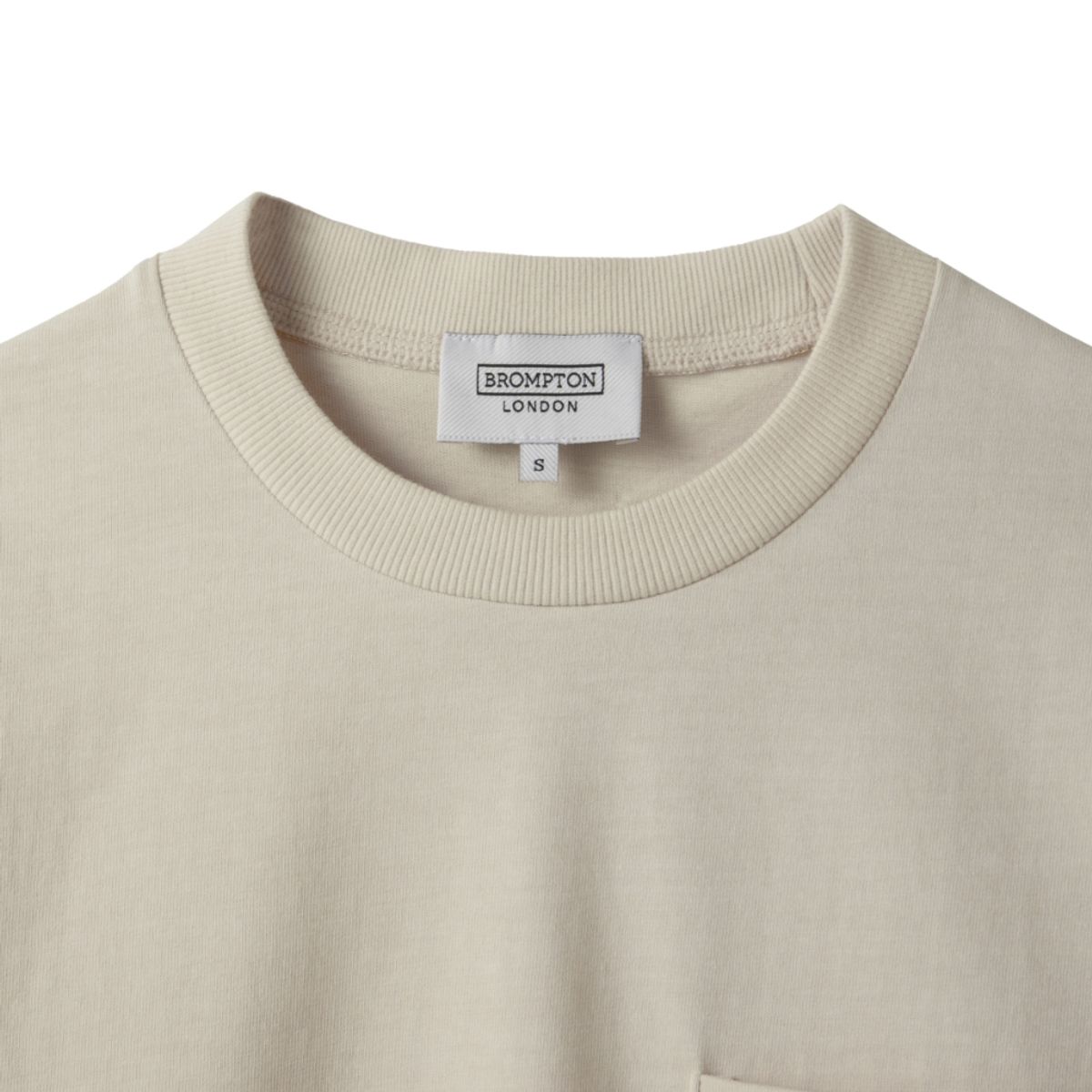 브롬톤 런던(BROMPTON LONDON) 1975 PIGMENT HALF SLEEVE T-SHIRT - IVORY (P242UTS418)