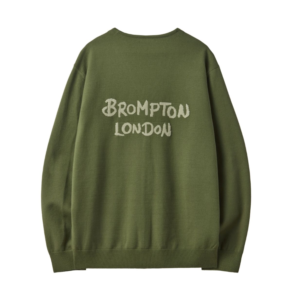 브롬톤 런던(BROMPTON LONDON) BACK POINT V-NECK CARDIGAN - GREEN (P241UCD403)