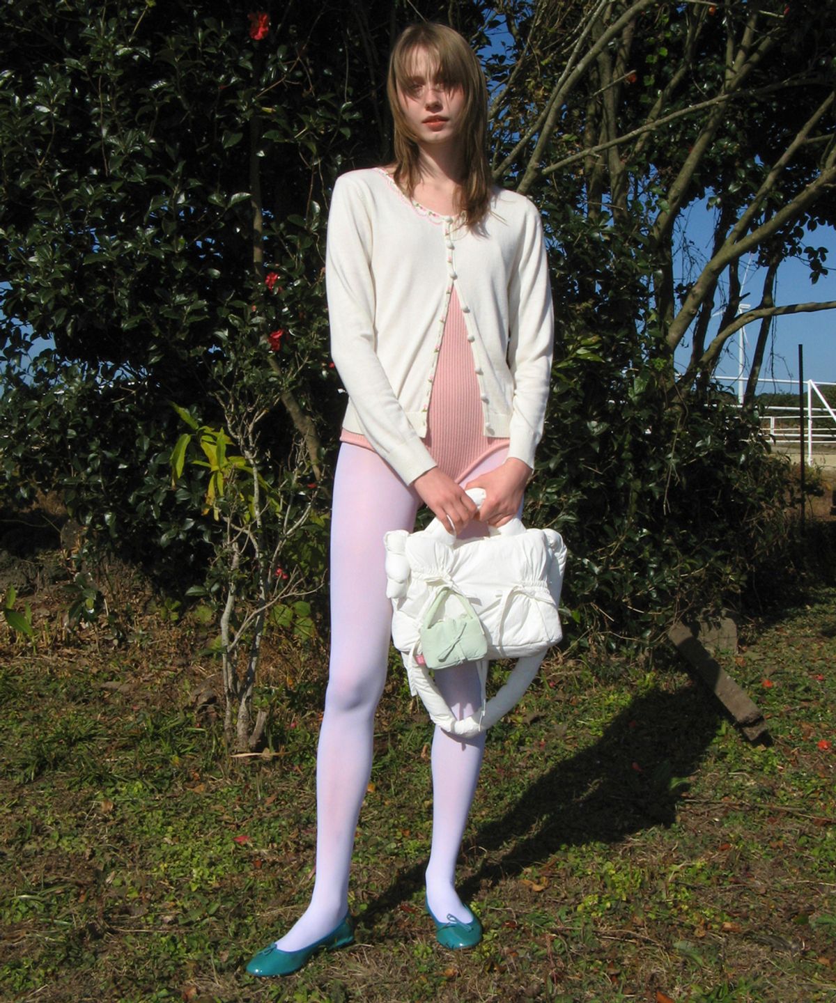 시눈(SINOON) BEADS POINT CARDIGAN (IVORY)