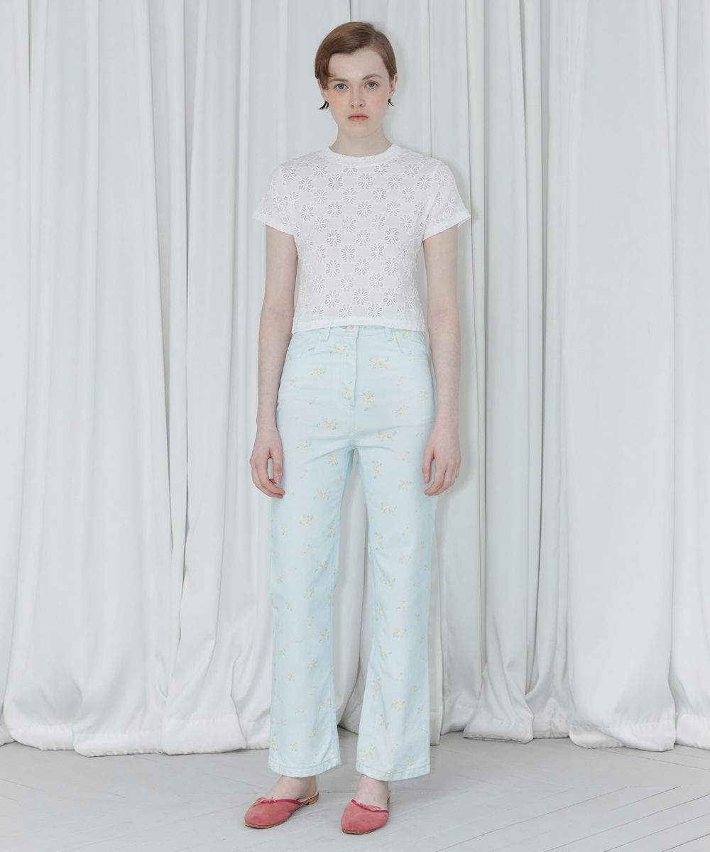 [シヌーン] SINOON FLOWER COTTON PANTS (LIGHT BLUE) MUSINSA | SINOON FLOWER COTTON PANTS (LIGHT BLUE)