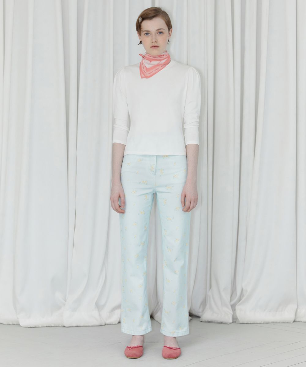 [シヌーン] SINOON FLOWER COTTON PANTS (LIGHT BLUE) MUSINSA | SINOON FLOWER COTTON PANTS (LIGHT BLUE)