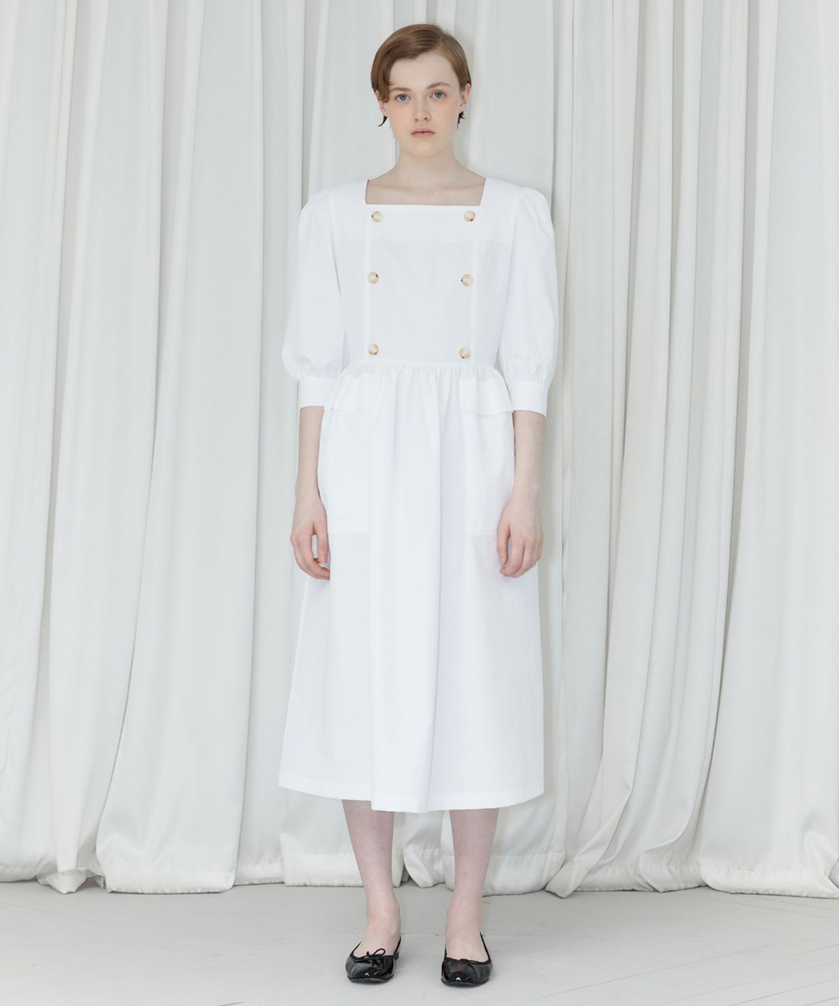 시눈(SINOON) SHIRT LONG DRESS (WHITE)