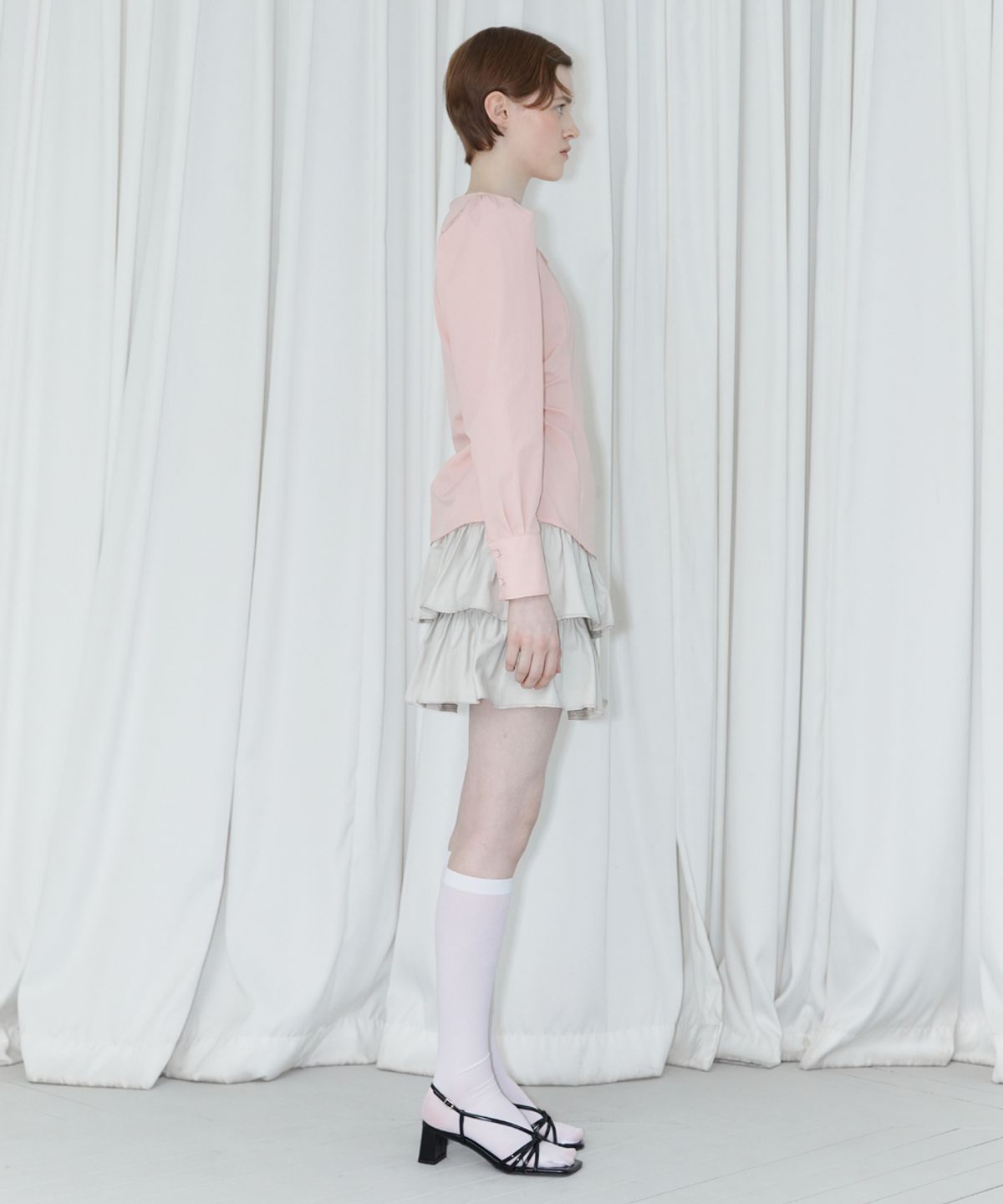 시눈(SINOON) PUFF BLOUSE (LIGHT PINK)